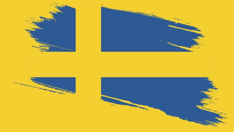 Sweden flag, showen abstract